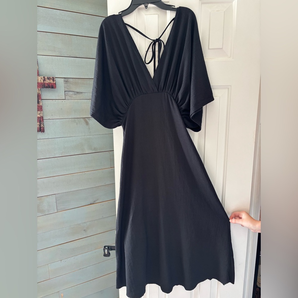 SHEIN Black Backless Dress
